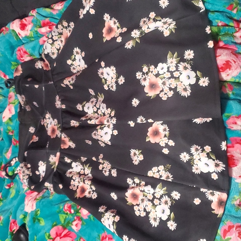 Torrid black floral dress size 24